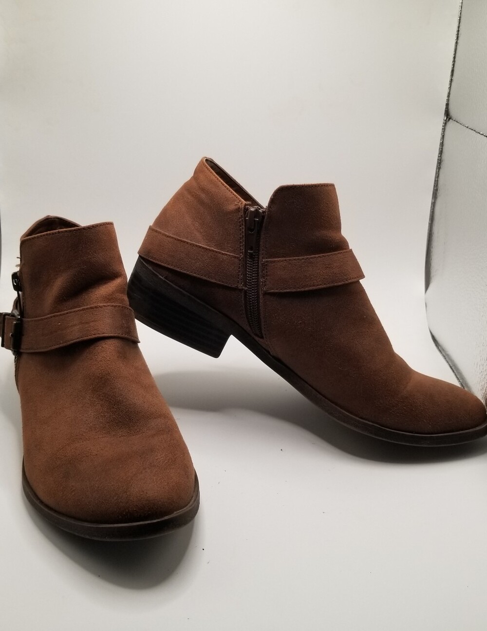 Fergalicious Nadira Ankle Booties Brown Size 8M